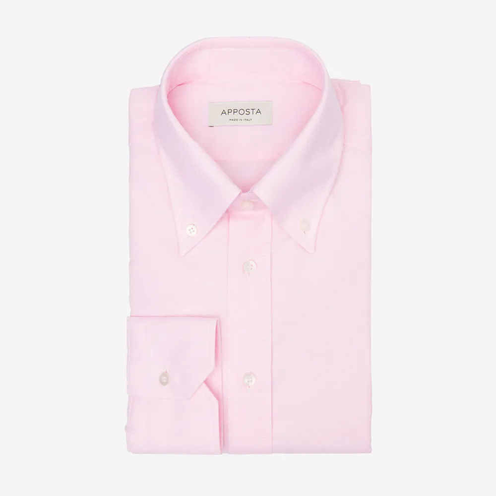 Customisable  Pink Untucked Cotton Oxford Shirt, Made To Measure