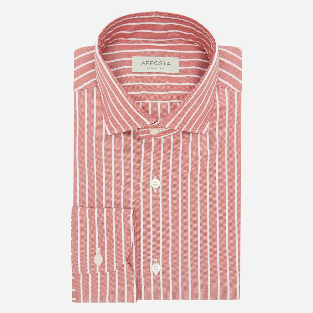 Customisable  Red Stripe Cotton Shirt, Made To Measure