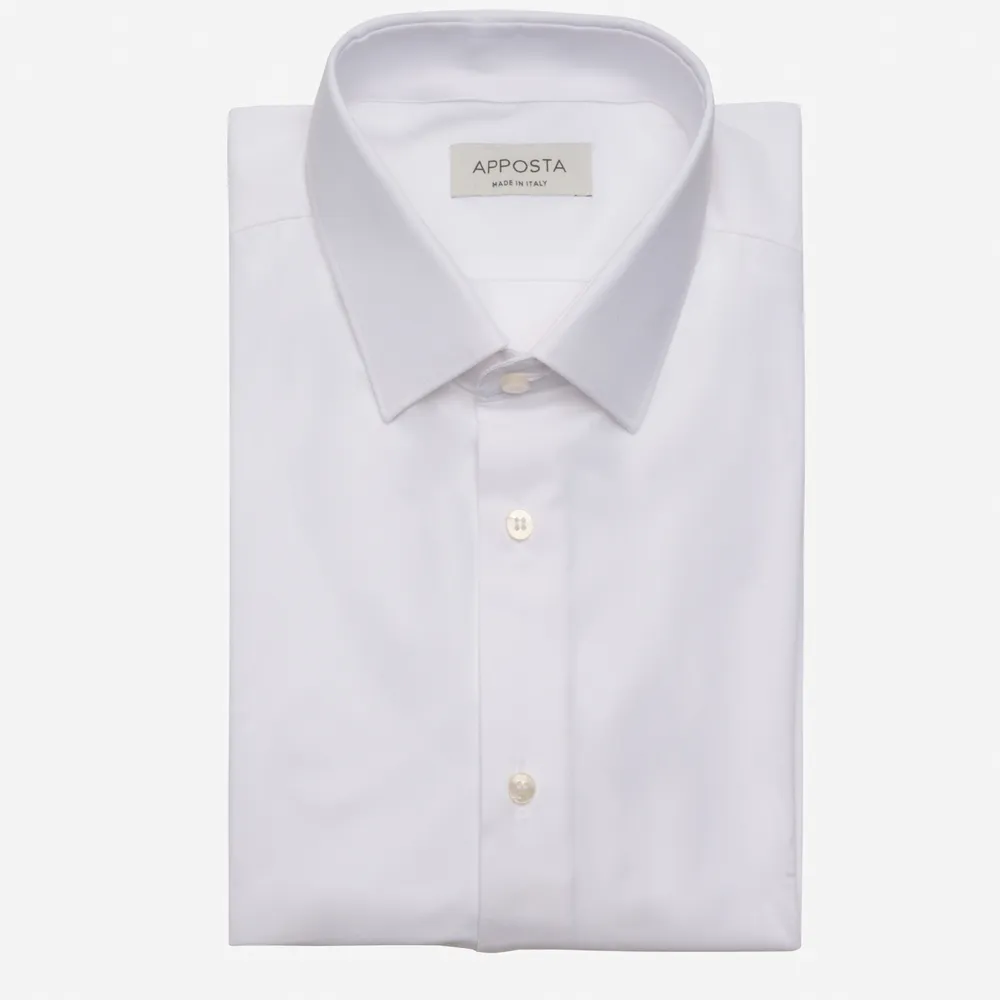 Customisable  White 4 Way Stretch Shirt, Made To Measure