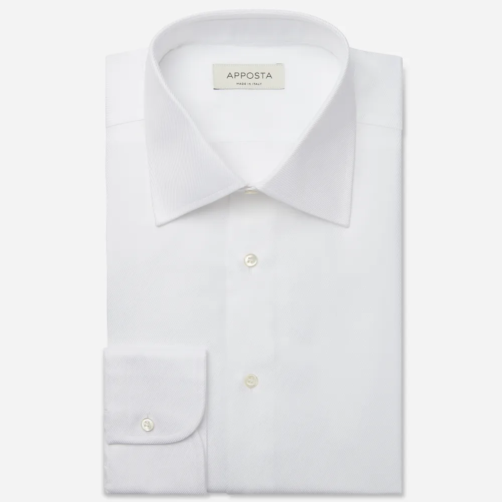 Customisable  White Bio Cotton Royal Twill Shirt, Made To Measure