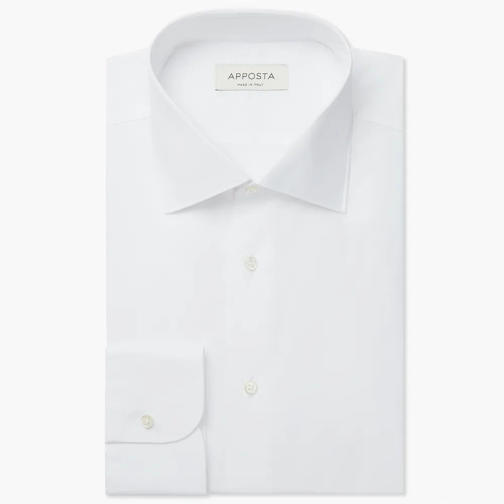 Customisable  White Cotton Coolmax Twill Shirt, Made To Measure