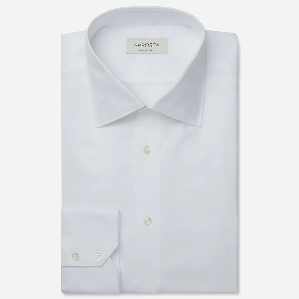 Customisable  White Cotton Pin Point Shirt, Made To Measure