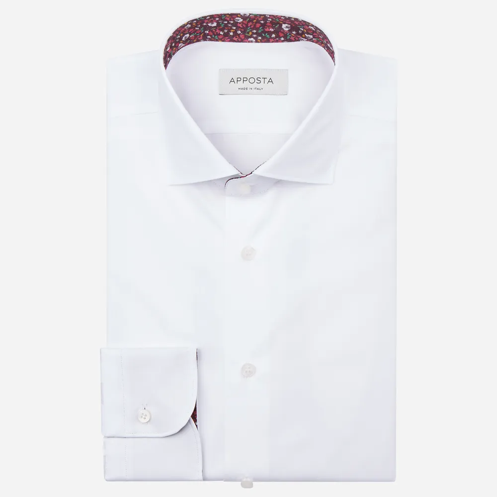 Customisable  White Cotton Poplin Shirt, Made To Measure