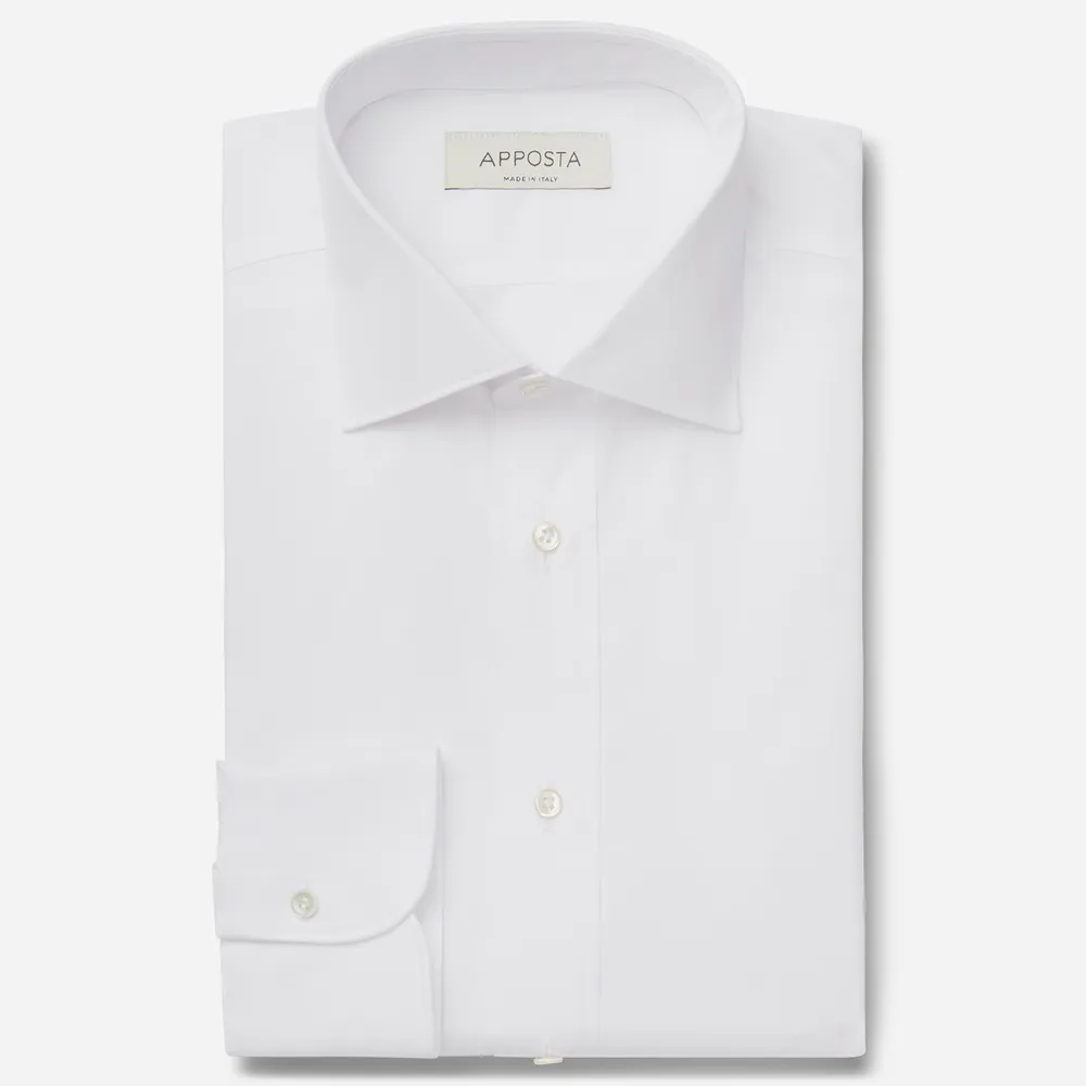 Customisable  White Cotton Poplin Shirt, Made To Measure
