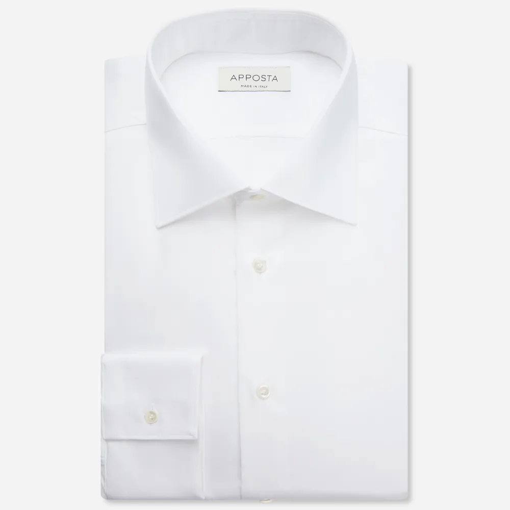 Customisable  White Easy Iron Cotton Poplin Shirt, Made To Measure