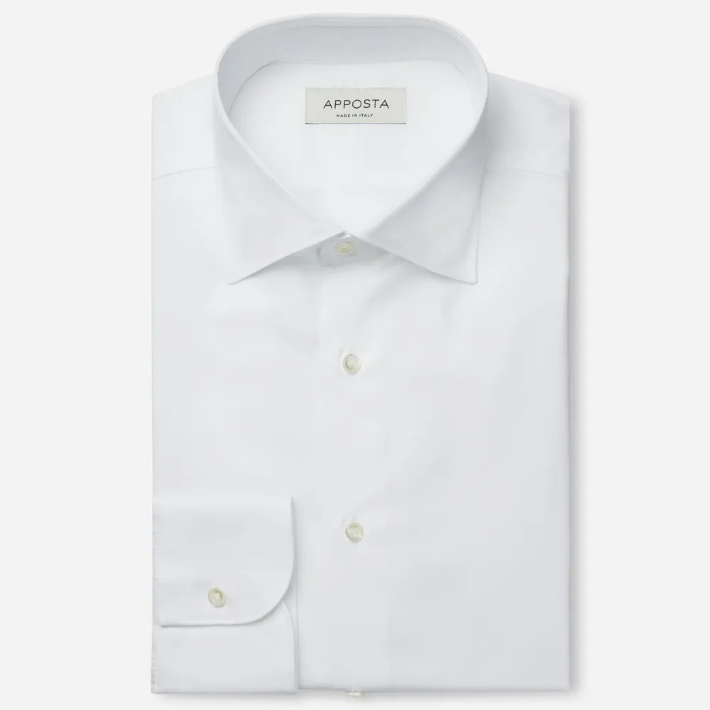 Customisable  White Egyptian Cotton Poplin Shirt, Made To Measure