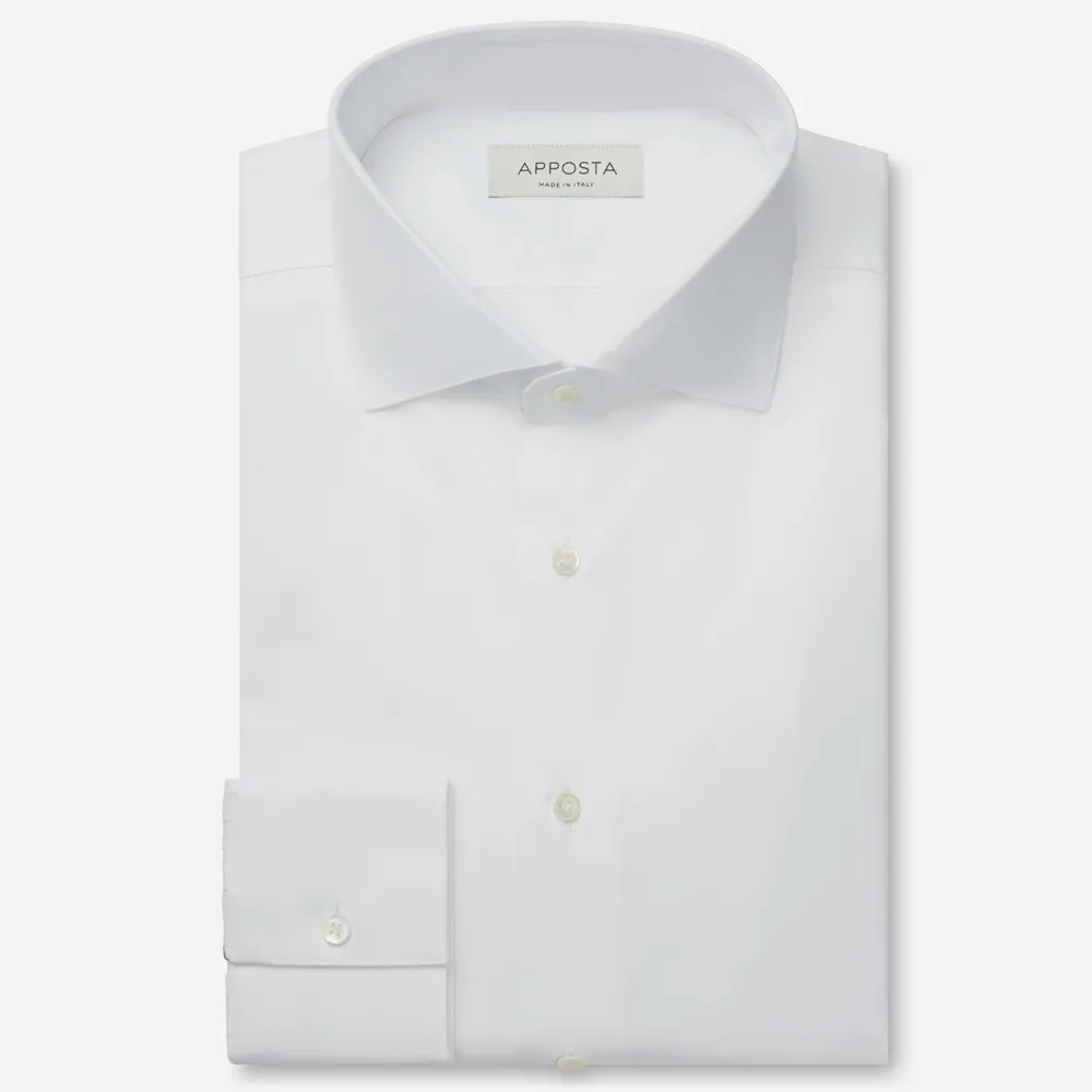 Customisable  White Poplin Egyptian Cotton Shirt, Made To Measure