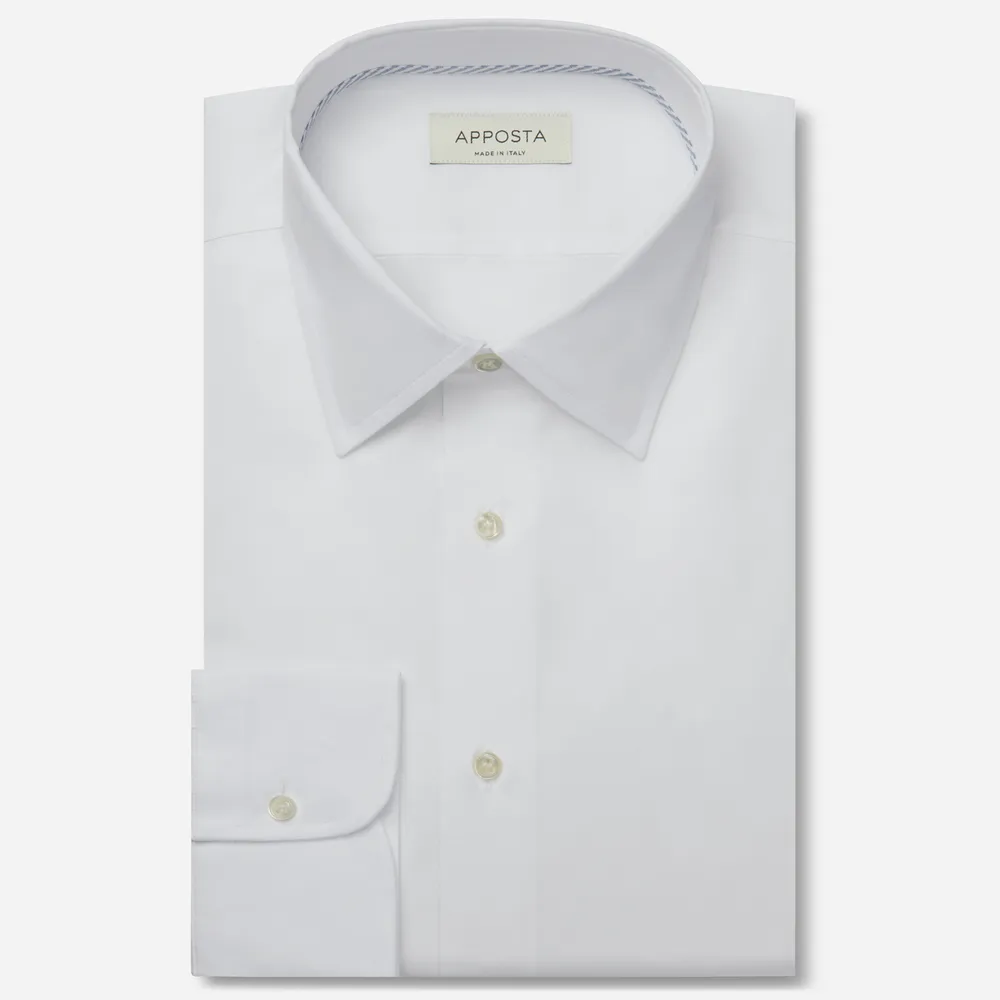 Customisable  White Spread Collar Cotton Oxford Shirt, Made To Measure