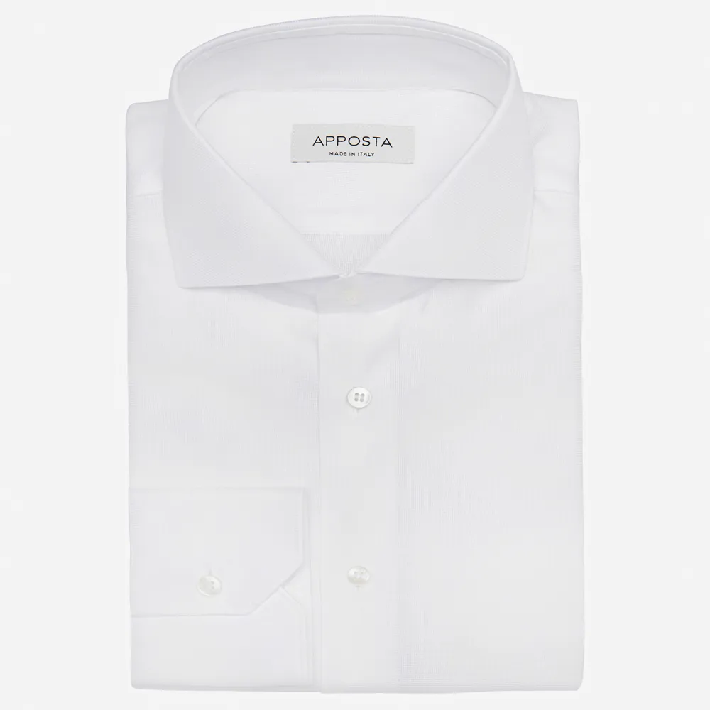 Customisable  White Spread Collar Cotton Premium Shirt, Made To Measure