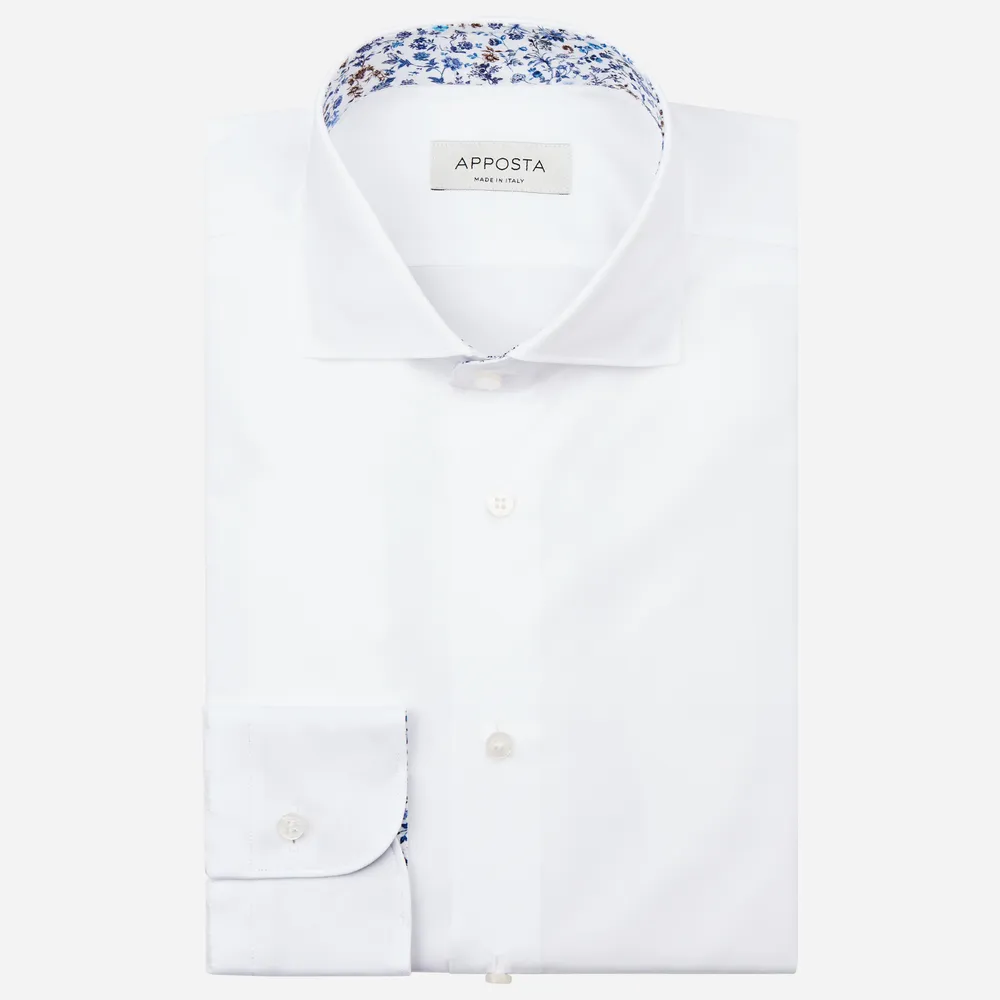 Customisable  White Stretch Poplin Viroformula Shirt, Made To Measure
