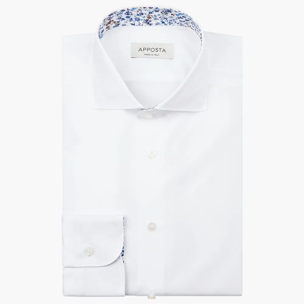 Customisable  White Supima Cotton Pin Point Shirt, Made To Measure