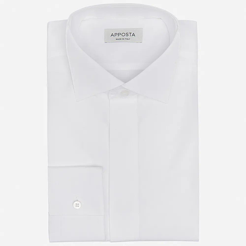 Customisable  White Wing Collar Cotton Poplin Shirt, Made To Measure