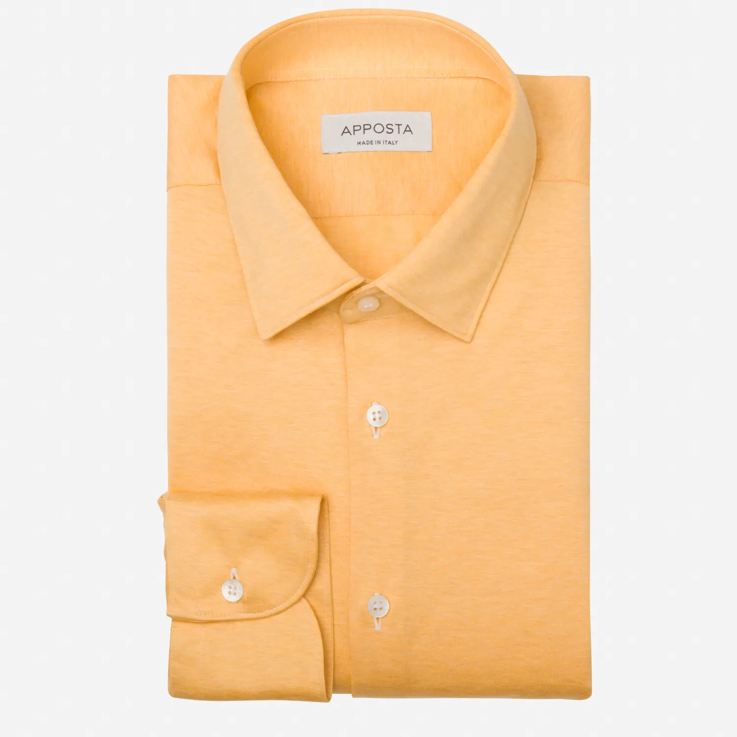 Customisable  Yellow Cotton Jersey Shirt, Made To Measure