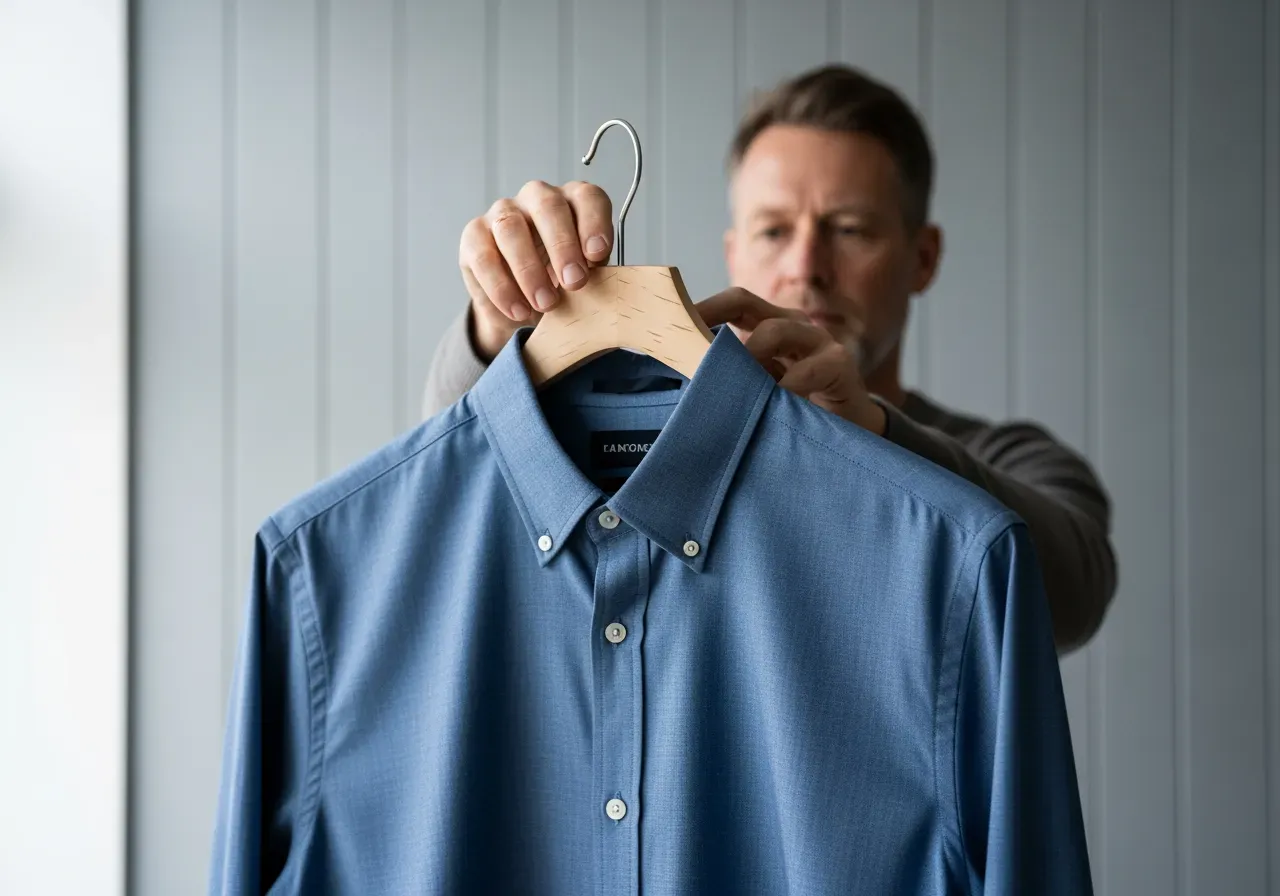 Blå oxford och skrynkeltålighet