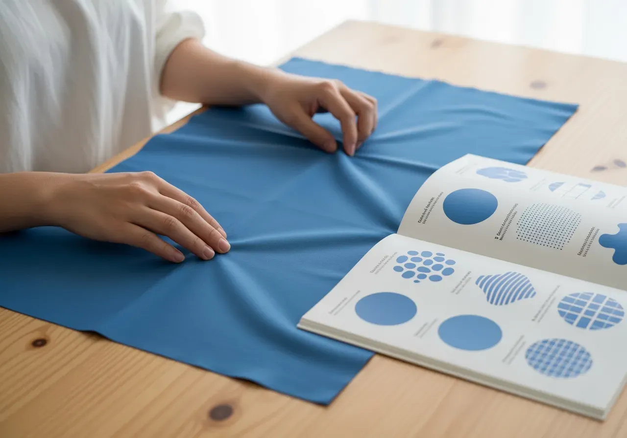 Blå poplin handkänsla nybörjarguide