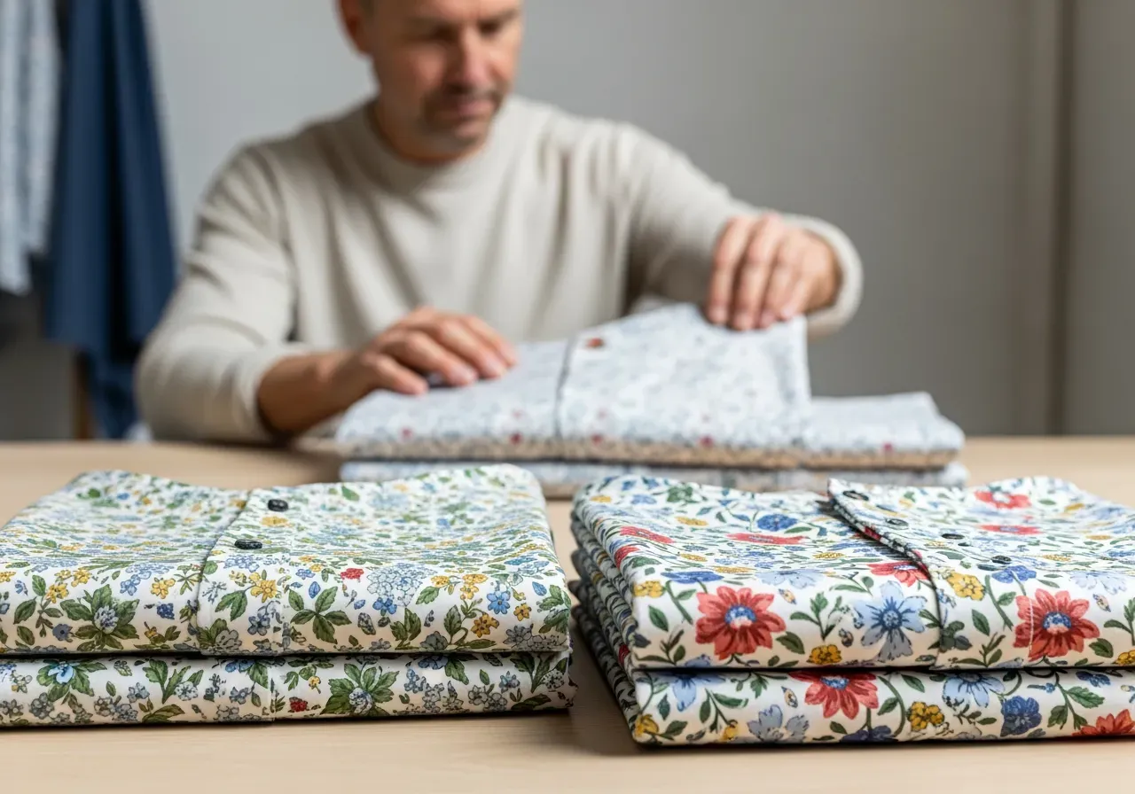 Blommig poplin för skjortor guide