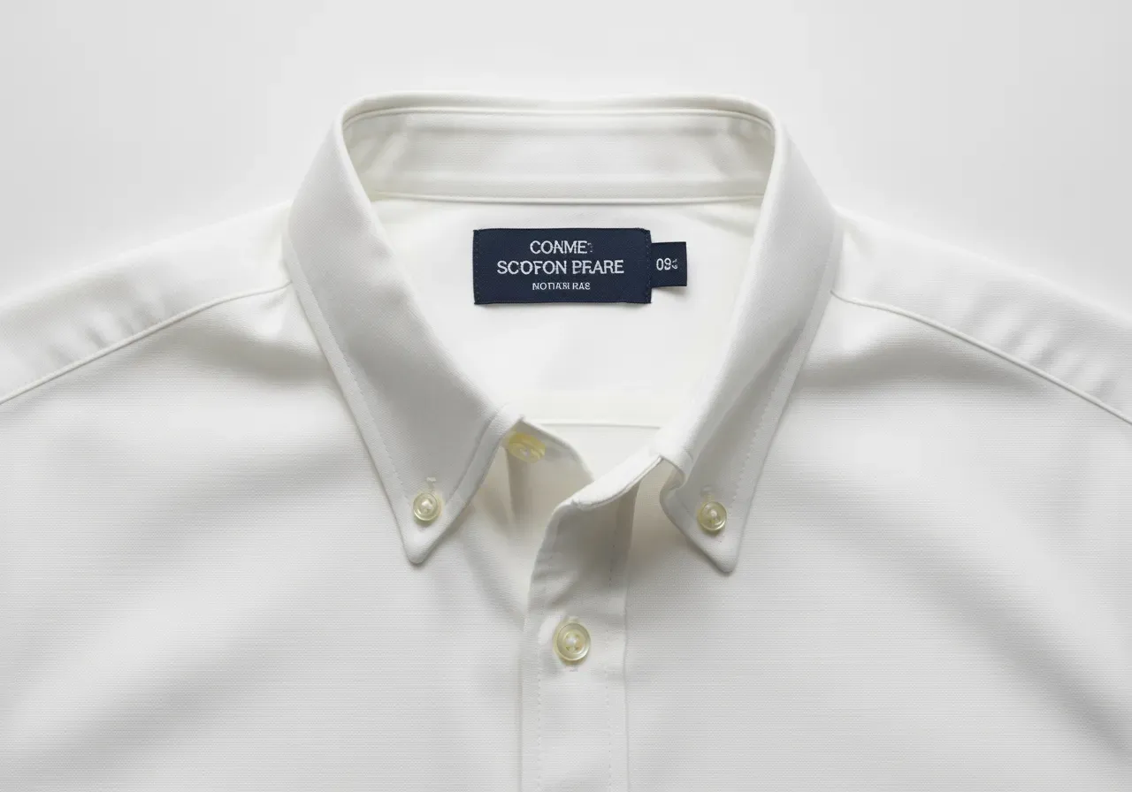 Vit bomullskypert för fräsch skjorta