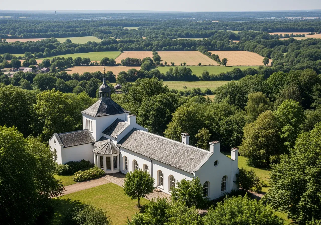 Ljusblå bomullskypert med lyster