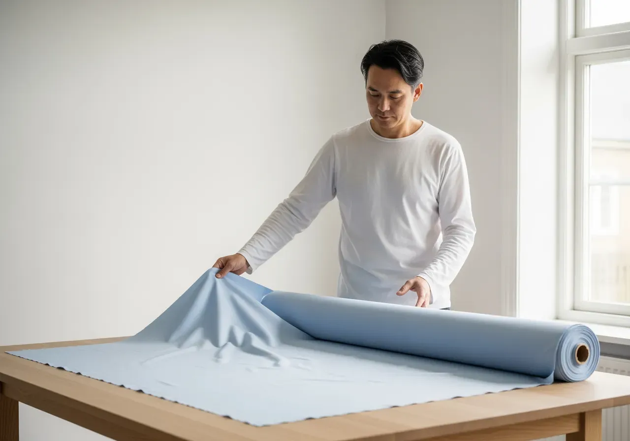 Ljusblå bomullspoplin för skjortor