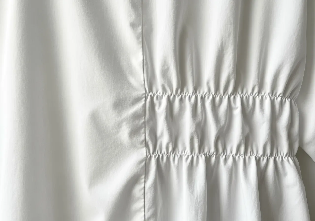 Vit bomullspoplin och krympning