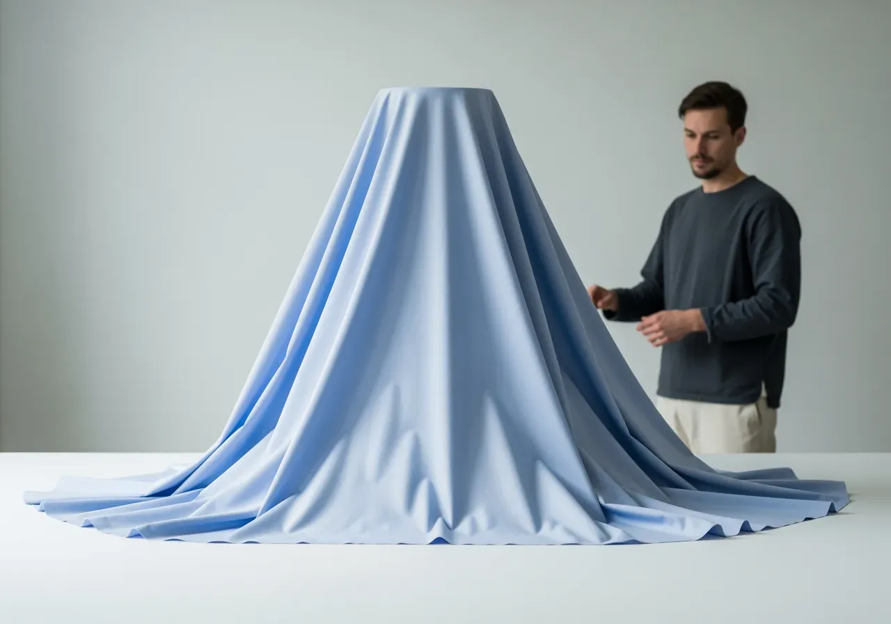 Drapering i bomullspoplin för skjortor