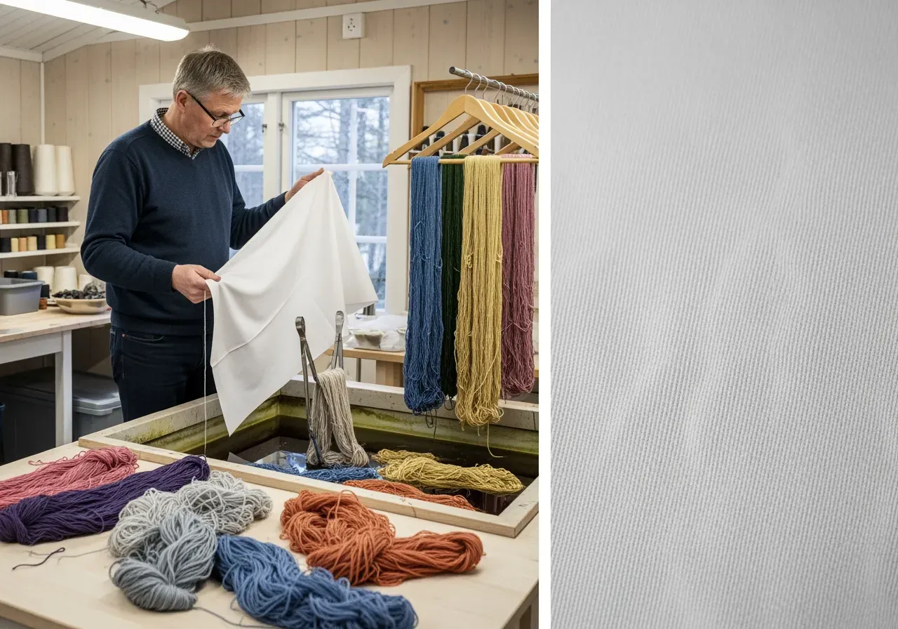 Garnfärgning och slitstyrka i poplin