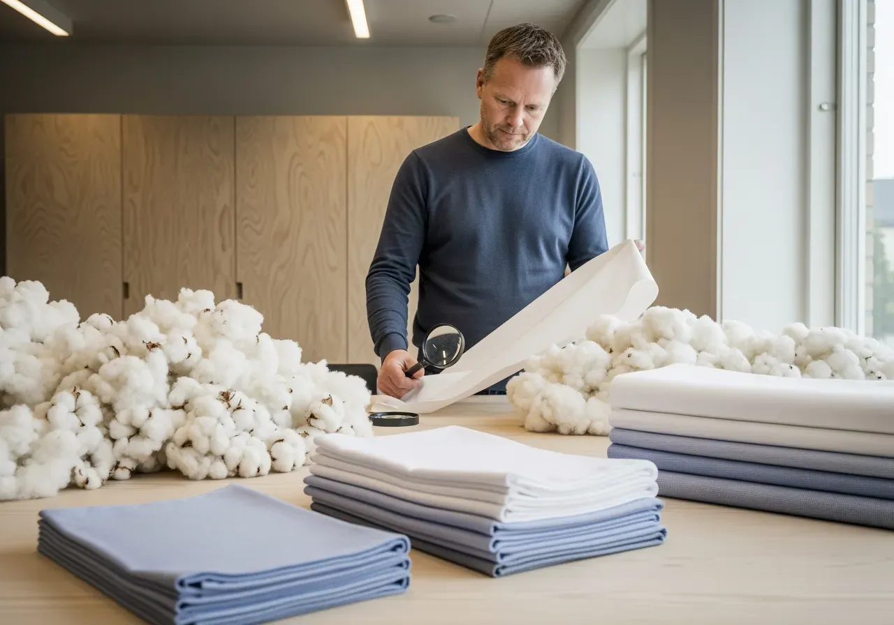 Kammad och kardad bomull i skjorttyger