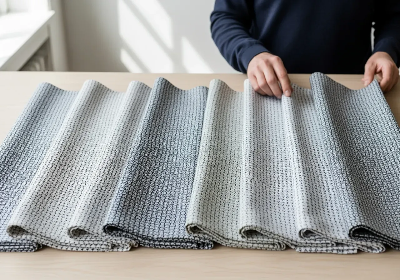 Mönstrad bomullspoplin för skjortor