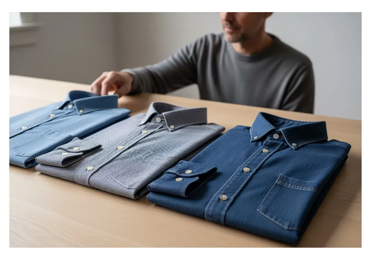 Oxford och jeansväv i skjortor