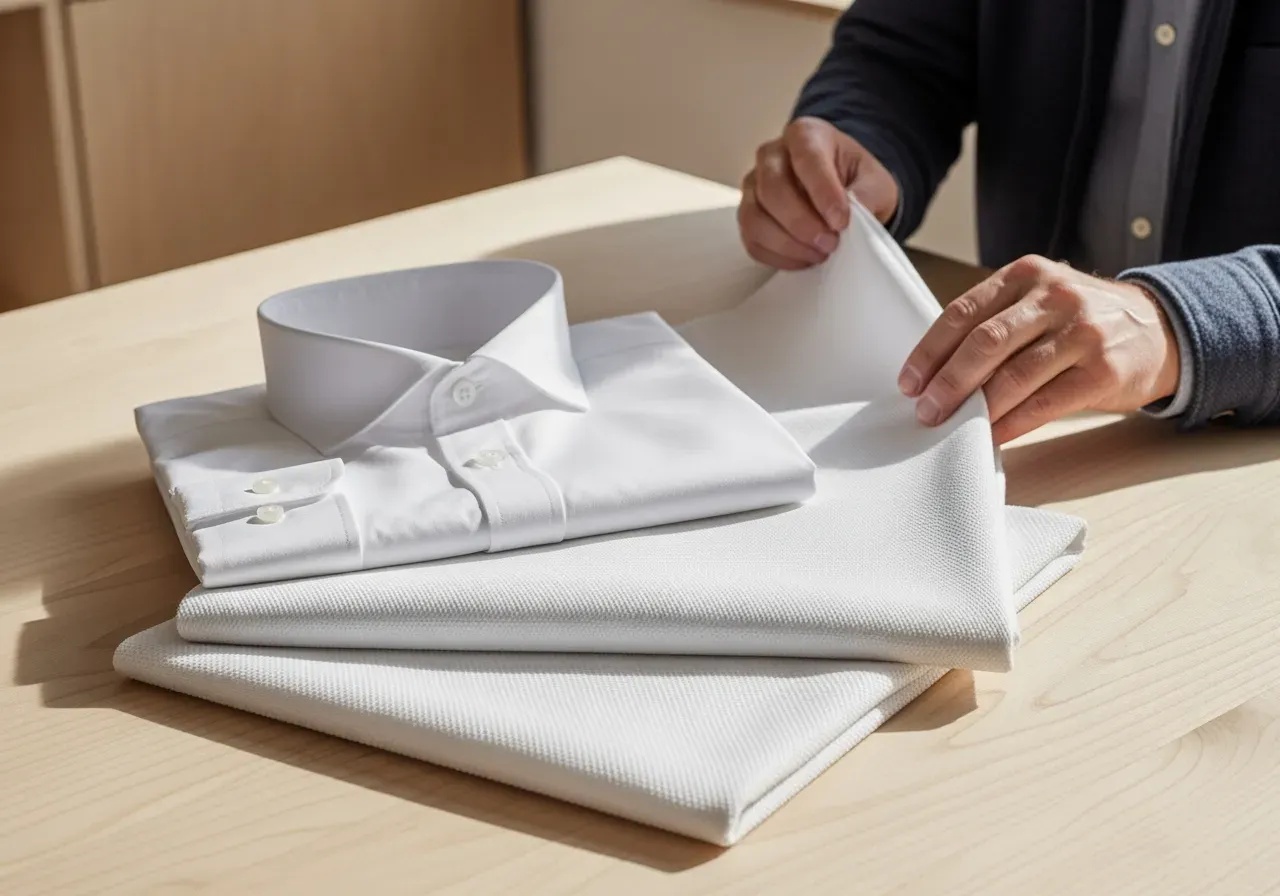 Vita skjorttyger oxford och supima