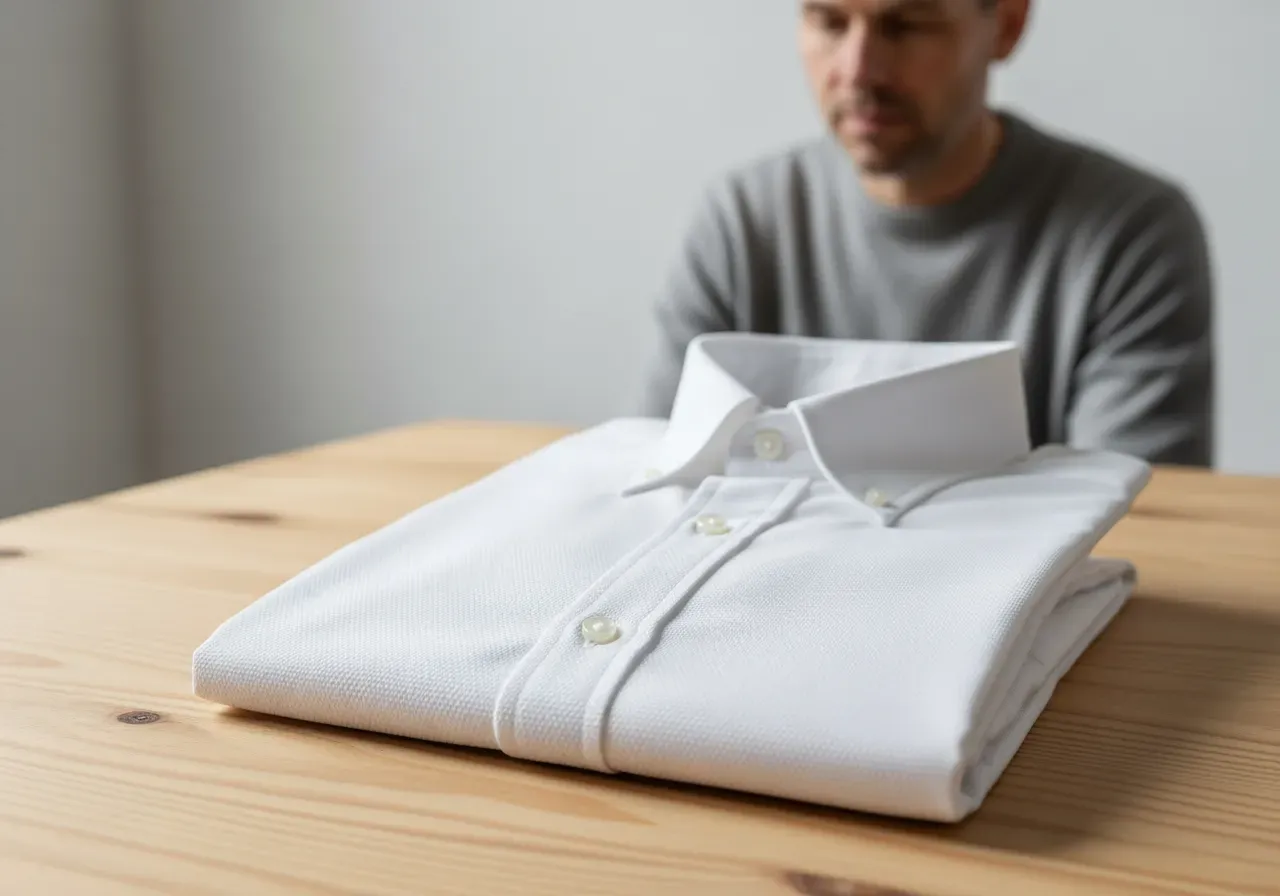 Vit skrynkelfri oxford och trådtäthet