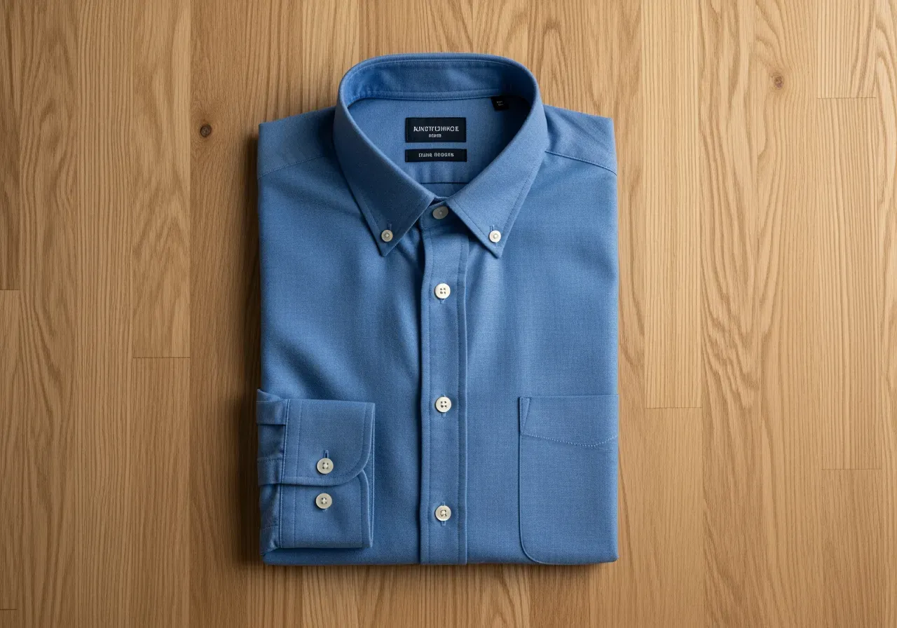 Blå oxford med rätt tygvikt