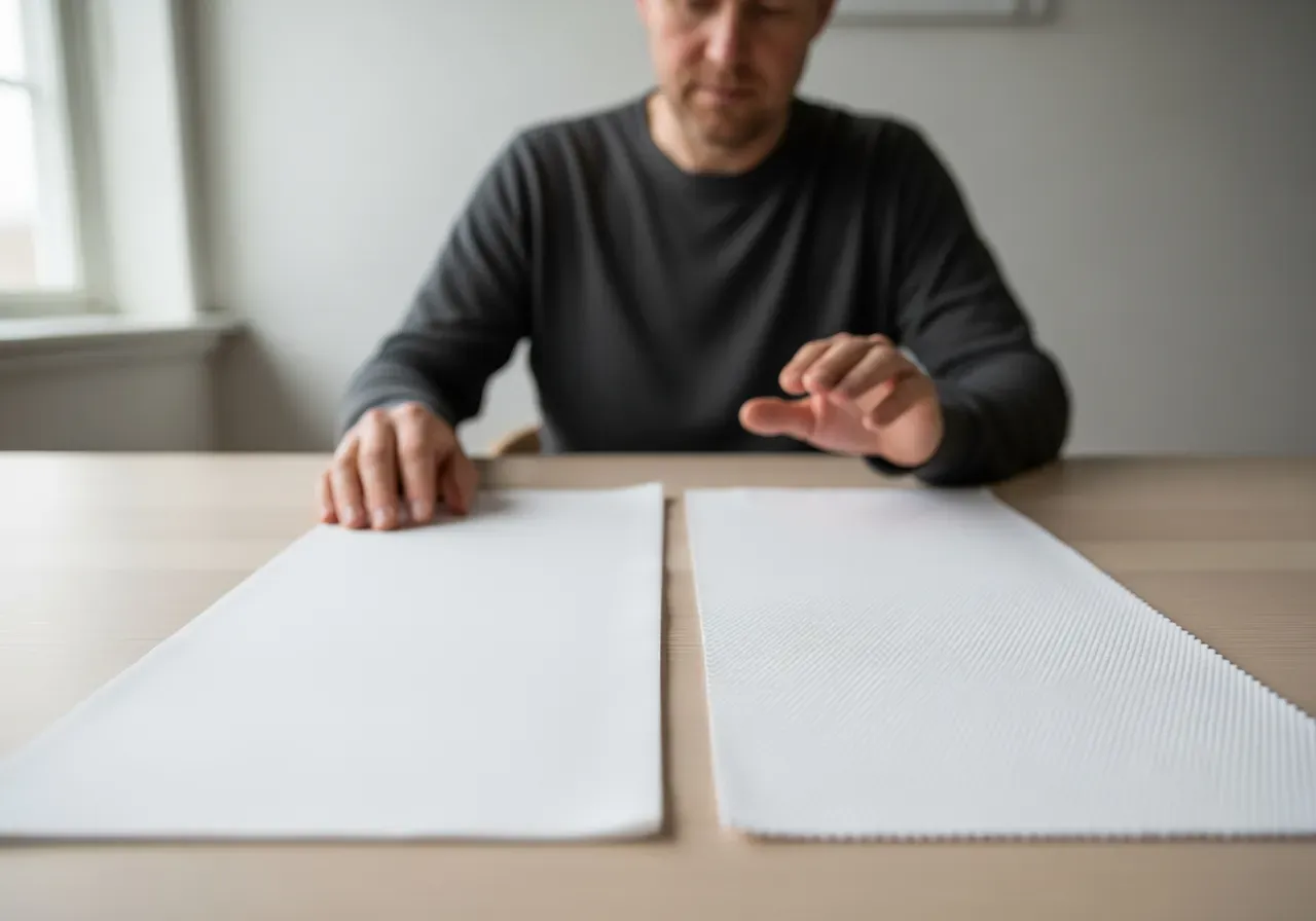 Jämförelse vit poplin och kypert