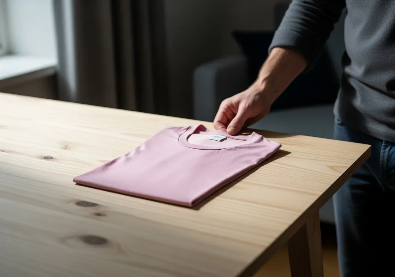 Rosa bomullslinne för skjortor