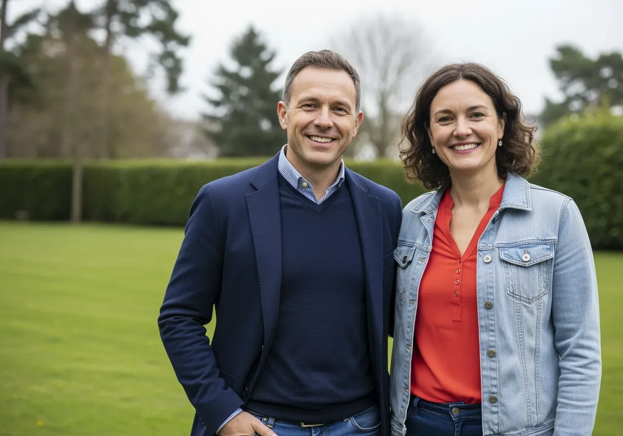 Elfenbensvit sidenpoplin och blå oxford