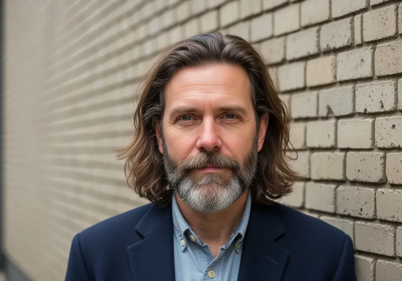 Blå randig stretchpoplin skjorta