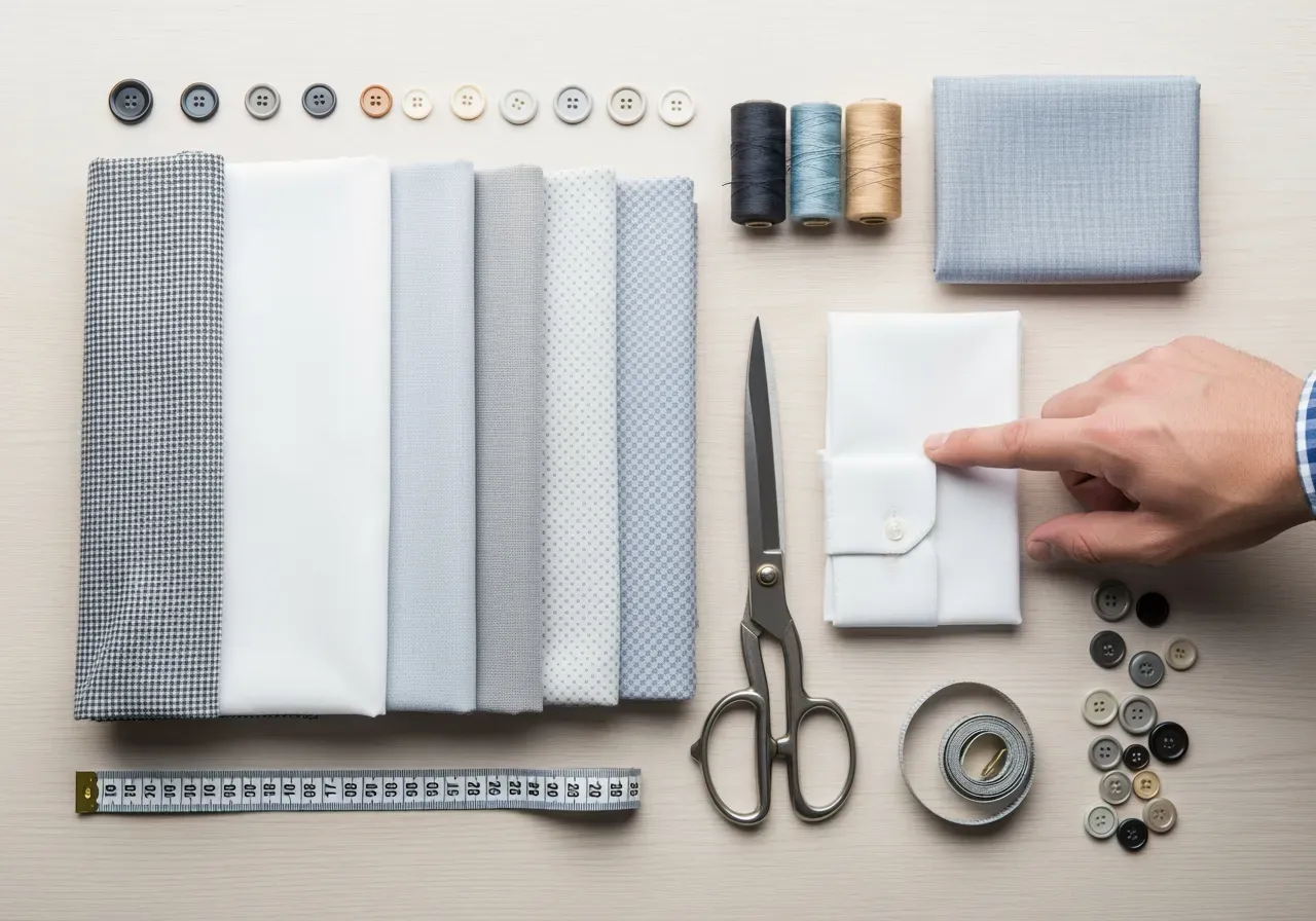 Skjorttyger och material för nybörjare